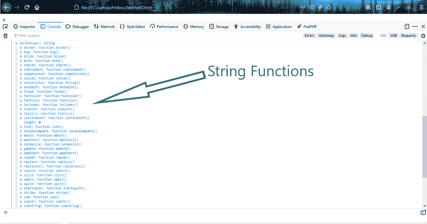 JavaScript String Functions